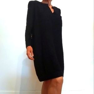 Mid-season Versatile Black lace dress size M